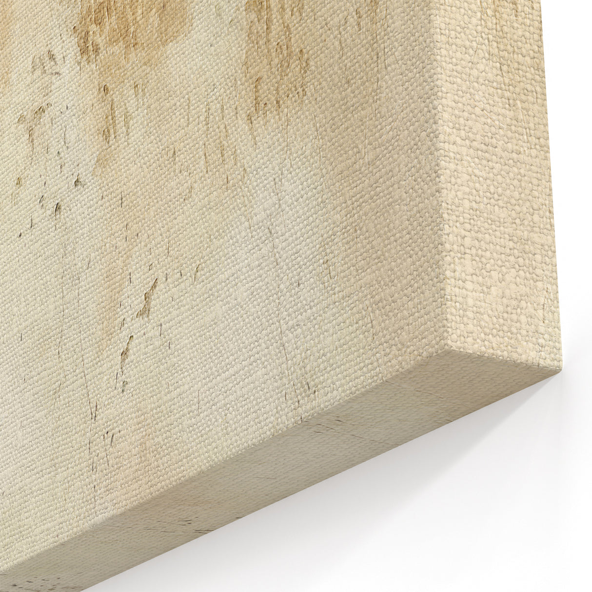 Earthy Abstract Strokes Wall Art – Beige and Cream Canvas Print