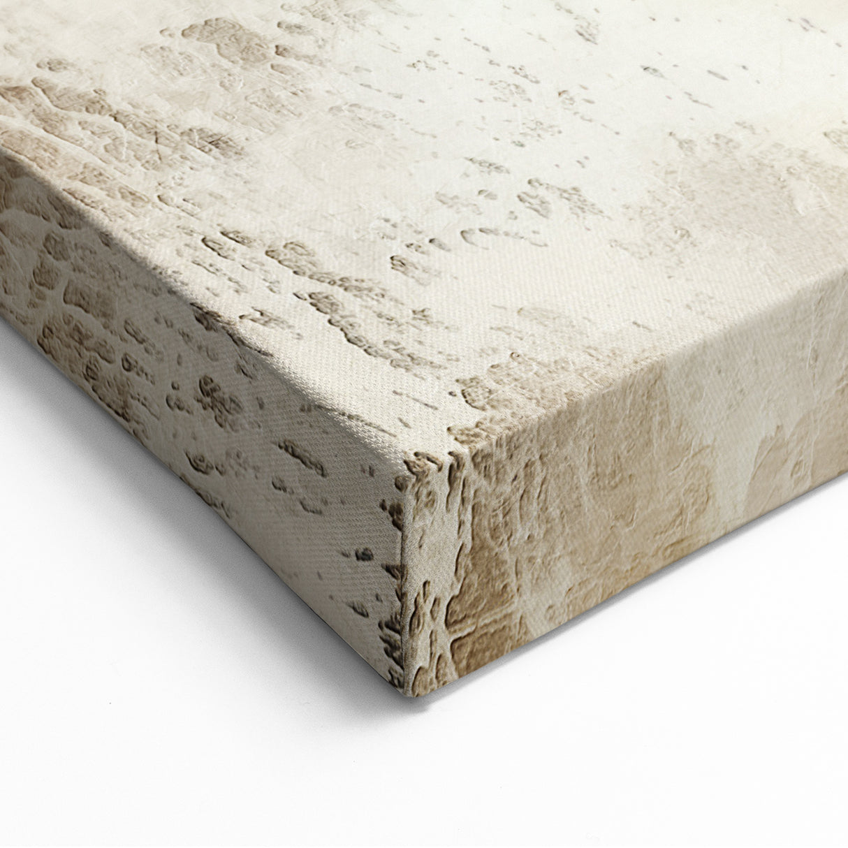 Earthy Abstract Strokes Wall Art – Beige and Cream Canvas Print