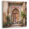 Handcrafted Indian Door Canvas – Elegant Heritage Wall Art