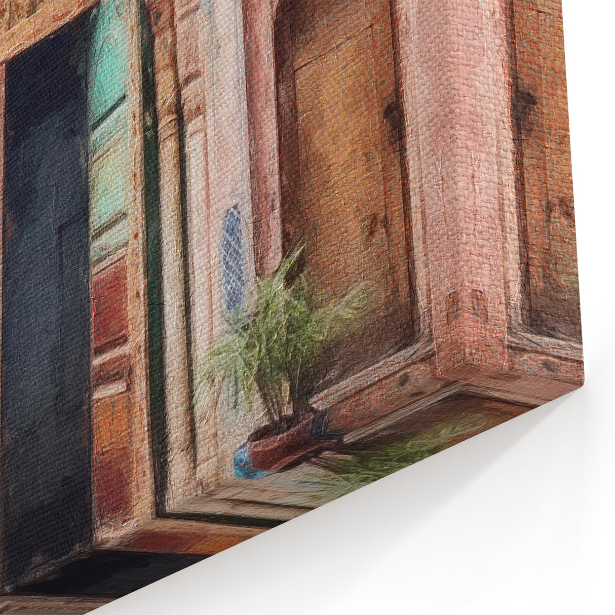 Indian Heritage Door Poster – Rustic Architecture Wall Art