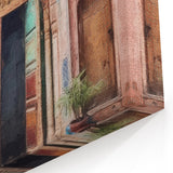 Indian Heritage Door Poster – Rustic Architecture Wall Art