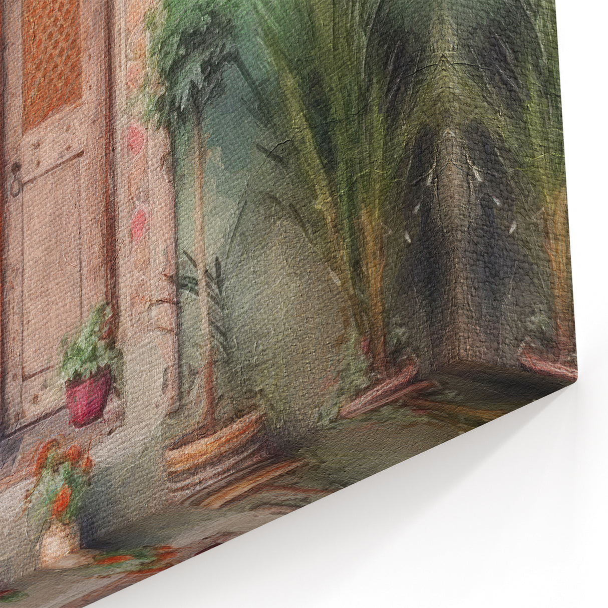 Traditional Indian Door Canvas – Botanical Heritage Wall Art