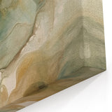 Nature-Inspired Abstract Art – Earthy Green and Brown Canvas Print