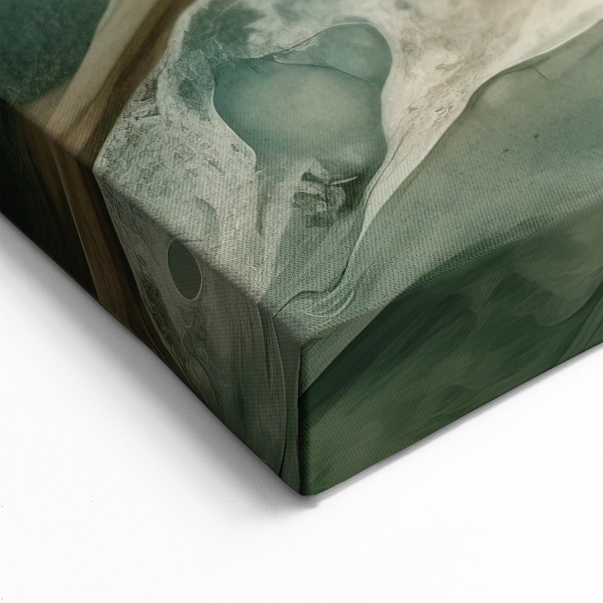 Nature-Inspired Abstract Art – Earthy Green and Brown Canvas Print