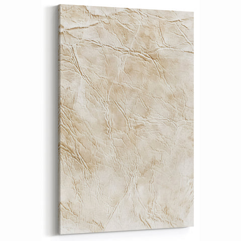 Organic Textured Beige and Cream Abstract Art – Canvas Print