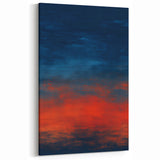 Abstract Strokes in Blue and Red - Ocean-Inspired Wall Art Canvas