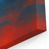 Abstract Strokes in Blue and Red - Ocean-Inspired Wall Art Canvas