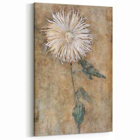 Elegant Chrysanthemum Modern Wall Art - Minimalist Contemporary Art Print
