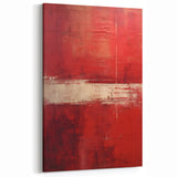 Bold Red Abstract Strokes - Contemporary Wall Art on Canvas