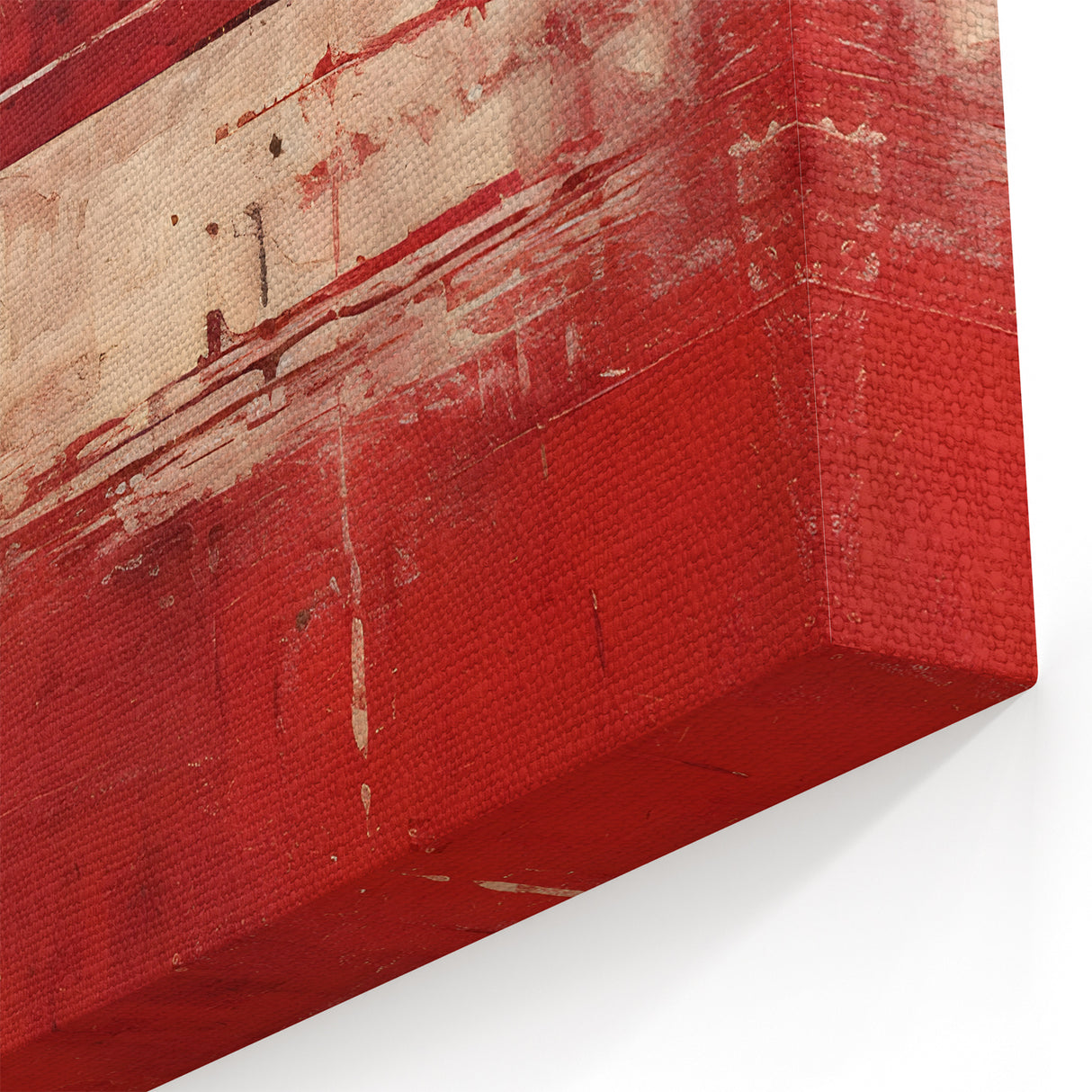 Bold Red Abstract Strokes - Contemporary Wall Art on Canvas