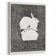 Minimalist Snow Hares Wall Art - Monochrome Animal Art Print