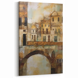 Historic Abstract Architecture Art Print – Rustic Building Wall Decor