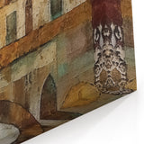 Historic Abstract Architecture Art Print – Rustic Building Wall Decor