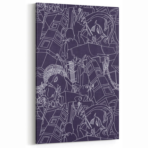 SPQR Modern Line Art Print - Intricate Abstract Design by Victor Proetz