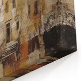 Rustic Abstract Architecture Cityscape Art – Timeless Wall Decor