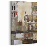 Historic Abstract Architecture Art Print – Rustic Landmark Wall Decor