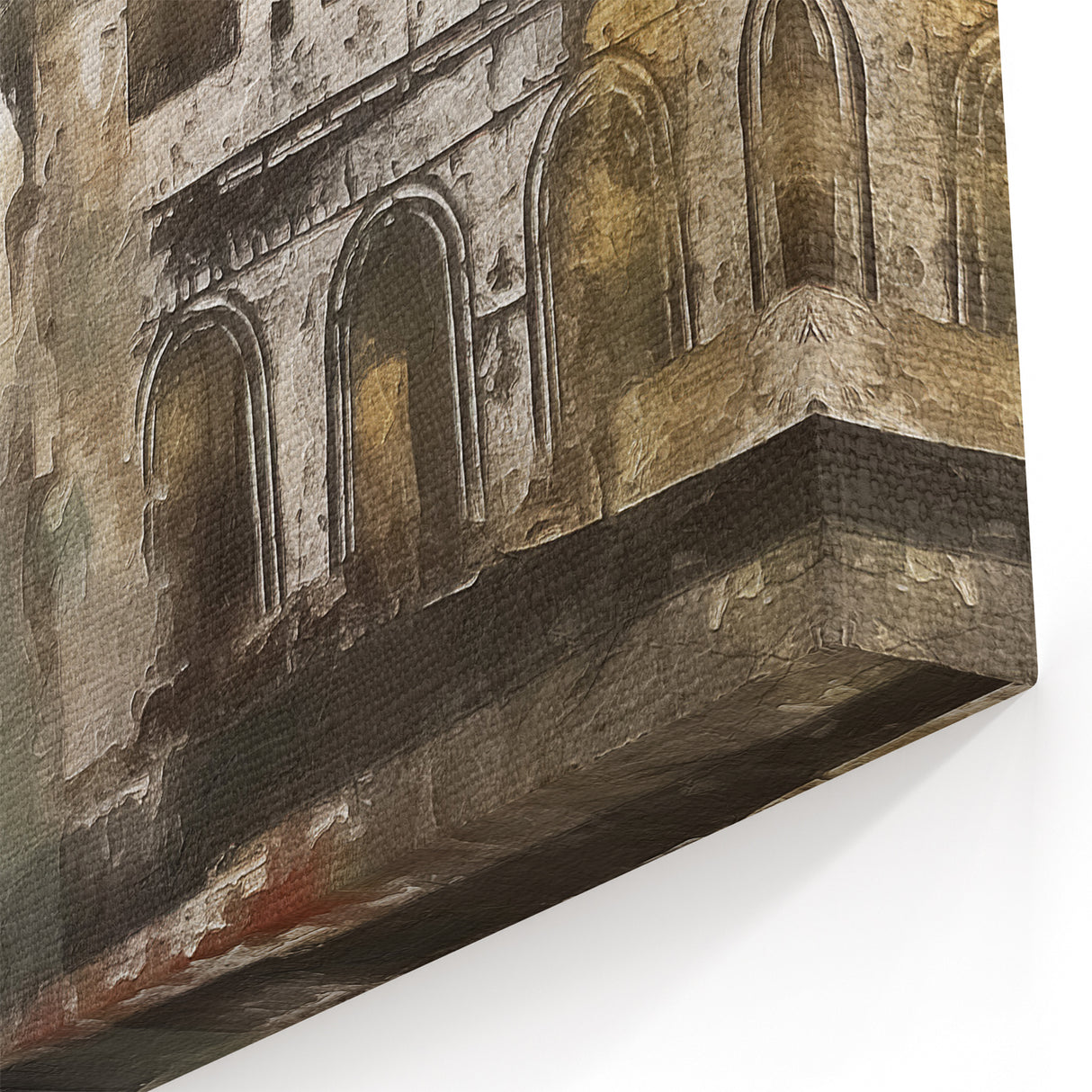 Historic Abstract Architecture Art Print – Rustic Landmark Wall Decor