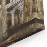 Historic Abstract Architecture Art Print – Rustic Landmark Wall Decor