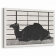 Abstract Camel Silhouette - Minimalist Modern Wall Art in Black & White