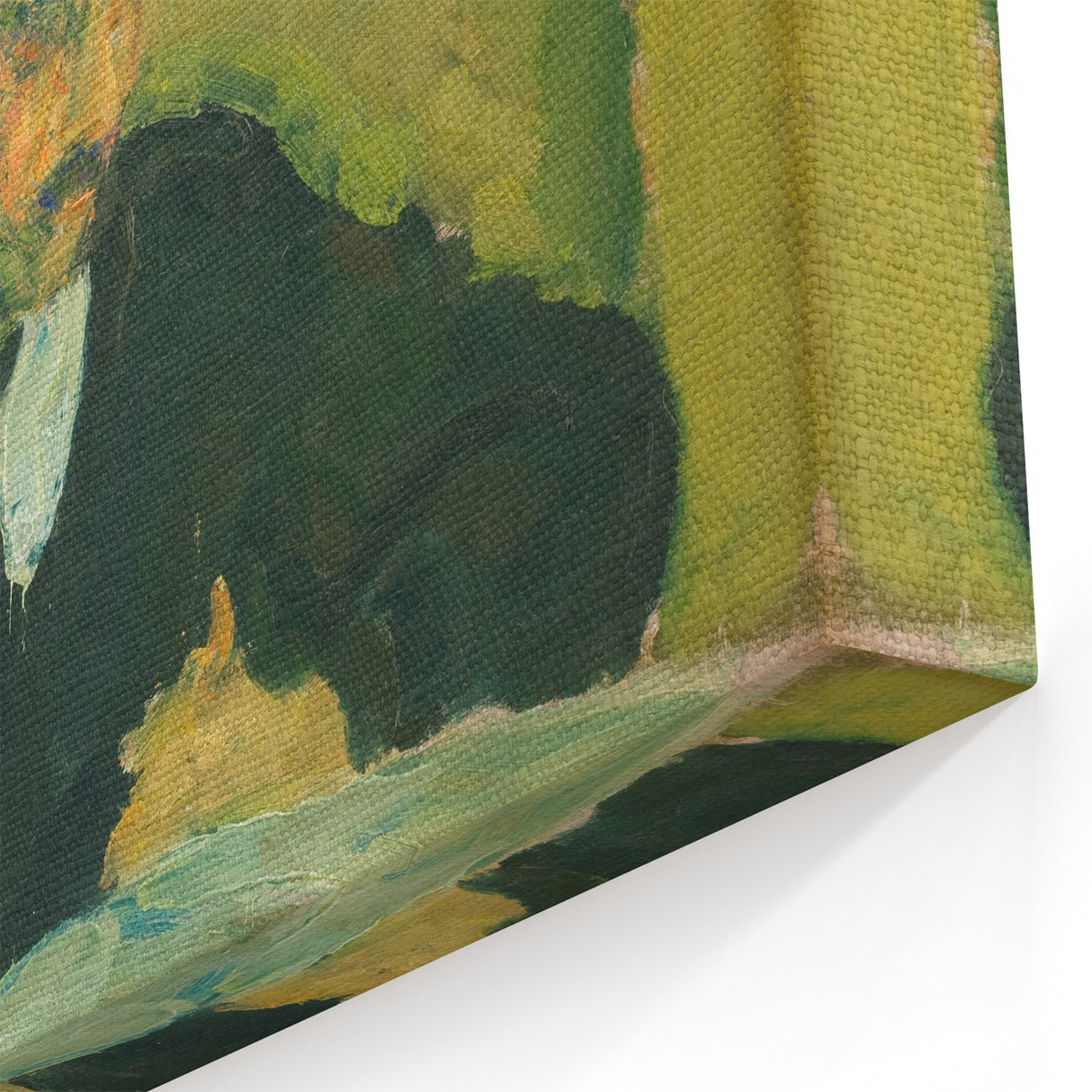 Portrait of a Man Reading - Abstract Modern Wall Art in Earth Tones