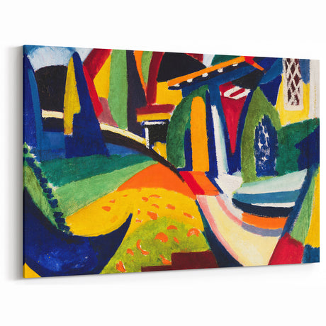 Vibrant Abstract Landscape - Modern Wall Art in Bold Color Palette