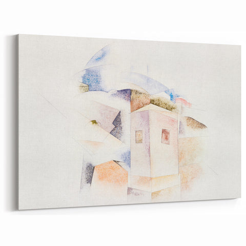 Abstract Bermuda Landscape - Soft Modern Wall Art in Pastel Hues