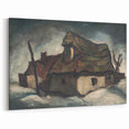 Rustic Cottages - Moody Modern Wall Art in Earthy, Dark Tones
