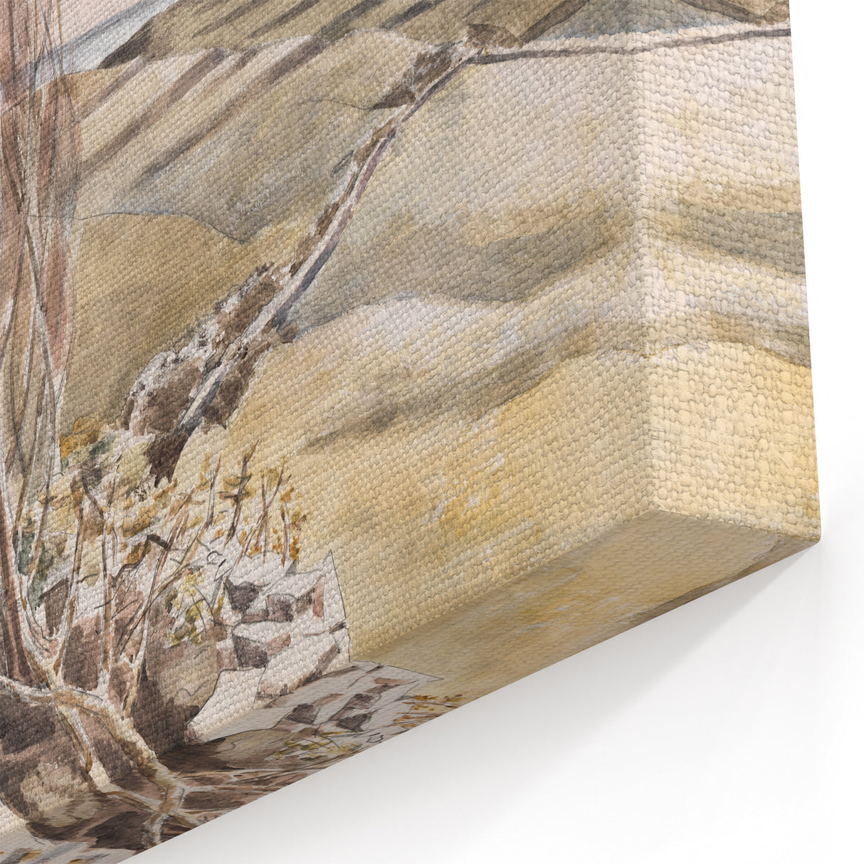 Pastoral Coastal Landscape - Soft Modern Wall Art in Earthy Tones