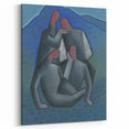 Abstract Figures - Modern Wall Art with Bold Shapes in Cool Tones