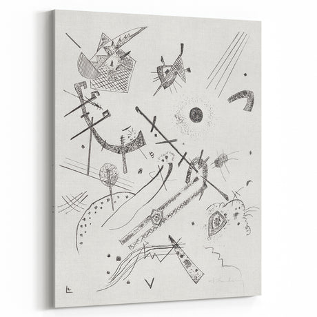 Small Worlds - Abstract Modern Wall Art in Monochrome Line Design
