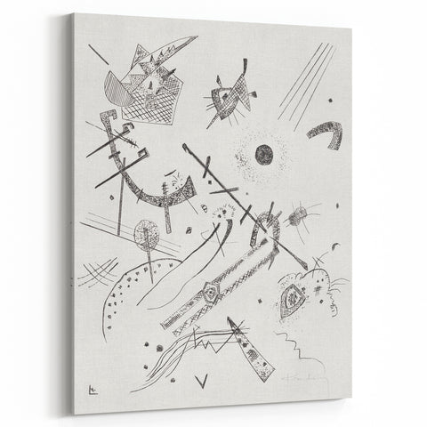 Small Worlds - Abstract Modern Wall Art in Monochrome Line Design