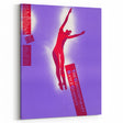 Contemporary Dance Poster - Bold Modern Wall Art in Red and Purple