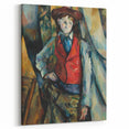 Boy in a Red Waistcoat - Classic Portrait Art with Bold Colors