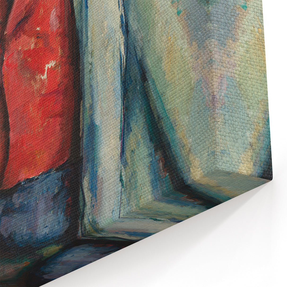 Boy in a Red Waistcoat - Classic Portrait Art with Bold Colors