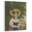 Woman with Basket of Eggs - Rustic Portrait Wall Art by Henri Rousseau