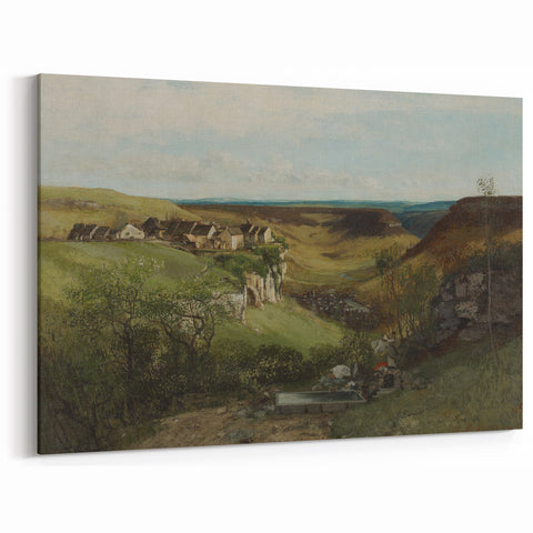 Realism Art Print of Château d’Ornans - Serene Countryside Landscape