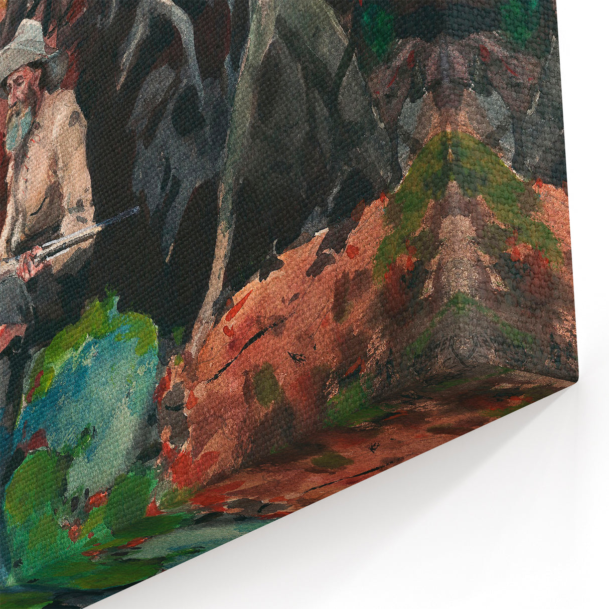 Realism Art Prints - Campfire in Adirondacks by Winslow Homer Wall Art