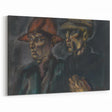 Realism Art Prints - Tramps by Konštantín Bauer Dark Expressive Portrait