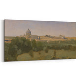 Realism Art Prints - View of Rome from Monte Pincio Landscape Canvas