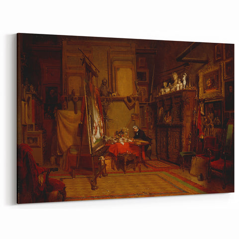 Realism Art Prints - An Artist's Studio by John Ferguson Weir Canvas Art