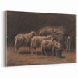 Realism Art Prints - Sheep in Stable by Rosa Bonheur Rustic Animal Art