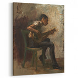 Realism Art Prints - The Banjo Player Study by Thomas Eakins Music Art
