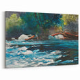 Realism Art Prints - The Rapids, Hudson River by Winslow Homer Nature Art