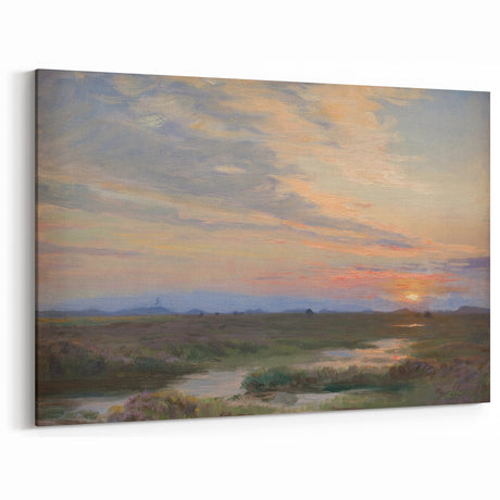 Impressionist Sunset Landscape - Evening at Skagen by P.S. Krøyer