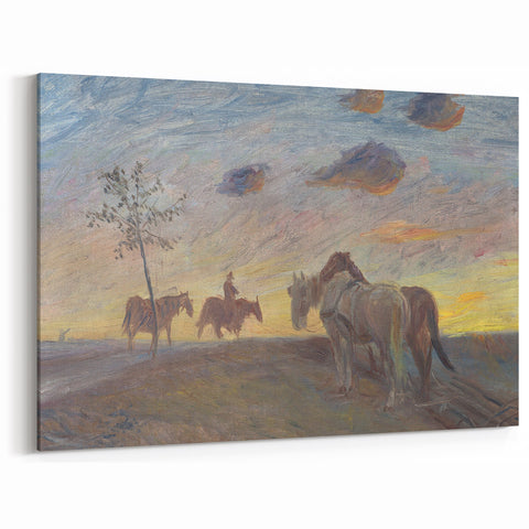 Impressionist Landscape - Evening Landscape by Theodor Philipsen Print