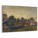 Impressionist Twilight Scene - Farming Village at Twilight by Van Gogh