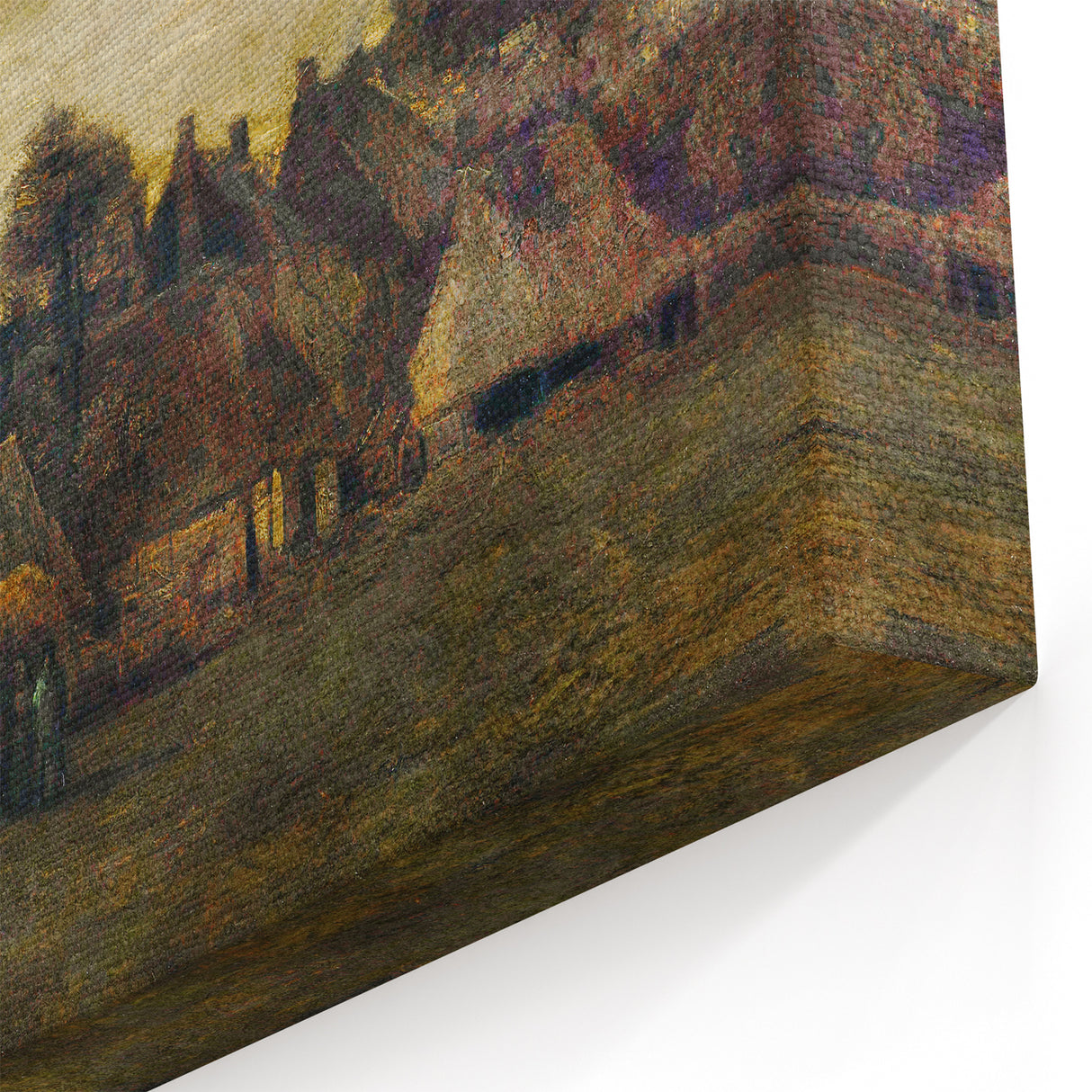 Impressionist Twilight Scene - Farming Village at Twilight by Van Gogh