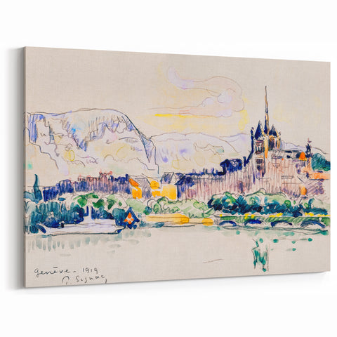 Geneva by Paul Signac: Vibrant Impressionist Cityscape Wall Art Print