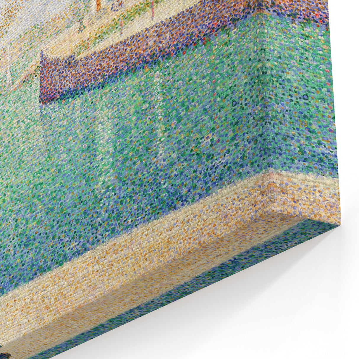 Entrance to the Port of Honfleur by Seurat: Coastal Pointillist Wall Art