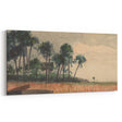 Realism Art Prints - Serene Palm Trees Landscape on Canvas and Acrylic